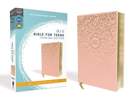 Niv, Bible for Teens, Thinline Edition, Leathersoft, Pink, Red Letter Edition, Comfort Print - Imitation Leather