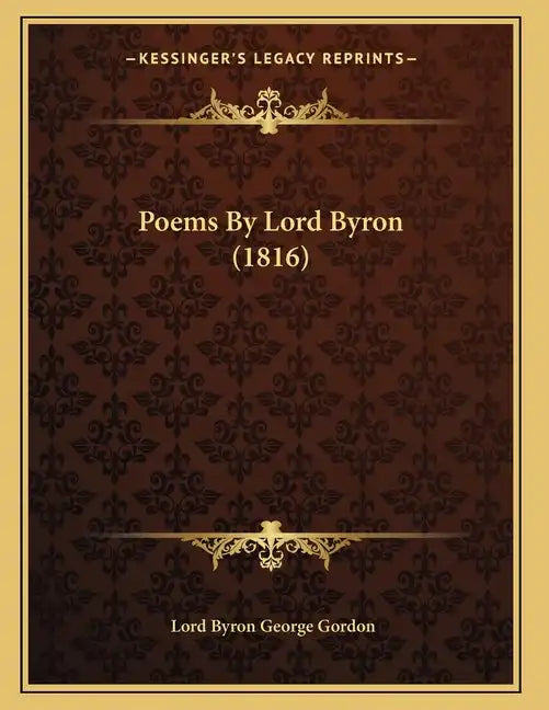 Poems By Lord Byron (1816) - Paperback