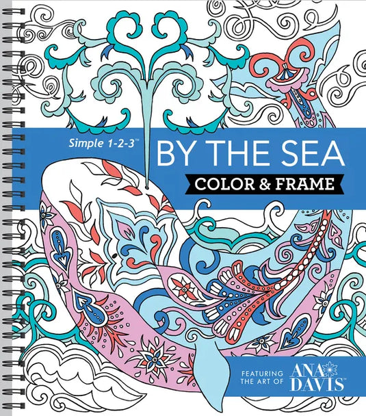 Color & Frame - By the Sea (Adult Coloring Book) - Spiral