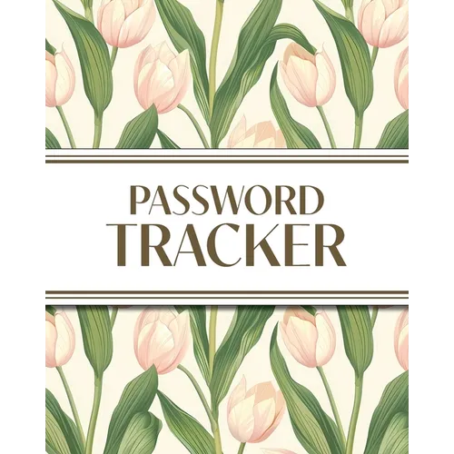 XL Large Print Password Tracker (Pink Tulips): 8