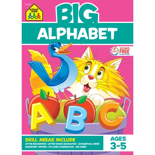 School Zone Big Alphabet Workbook - Paperback