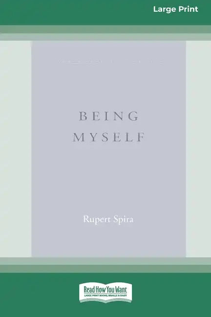 Being Myself (Large Print 16 Pt Edition) - Paperback