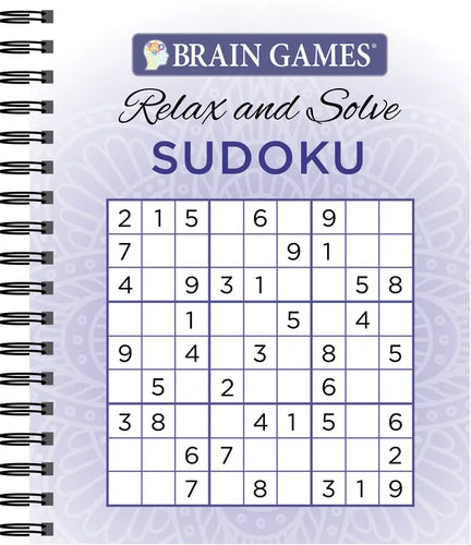 Brain Games - Relax and Solve: Sudoku (Purple) - Spiral