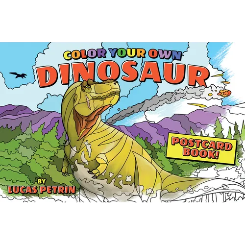 Color Your Own Dinosaur Postcard Book - Novelty