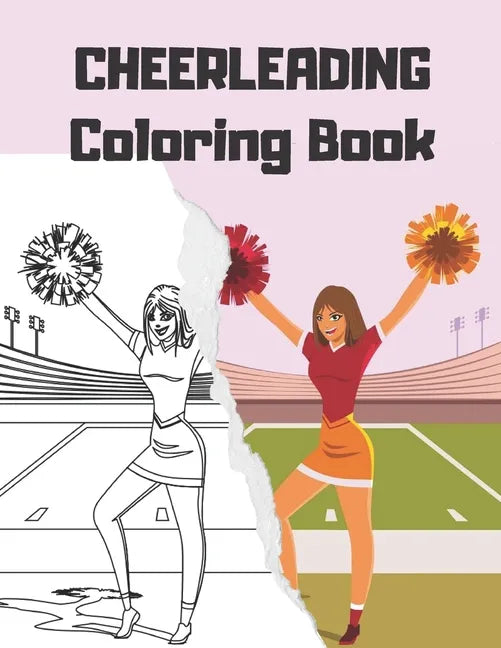 CHEERLEADING Coloring Book: cheerleader dancers gymnasts colouring for girls - Paperback