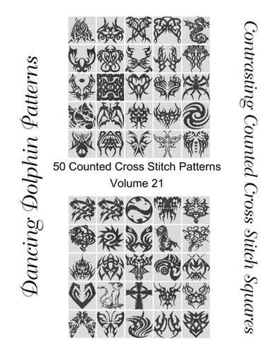 Contrasting Counted Cross Stitch Squares: 50 Counted Cross Stitch Patterns - Paperback