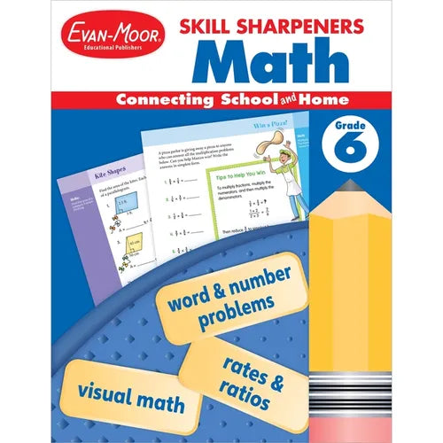 Skill Sharpeners: Math, Grade 6 - Paperback