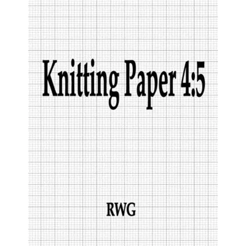 Knitting Paper 4: 5: 100 Pages 8.5