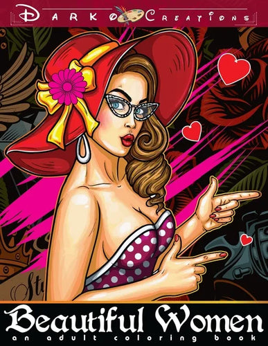 Beautiful Women - An Adult Coloring Book: Color Stunning Faces of Women with Super Anti Stress and Relaxing Designs - Paperback