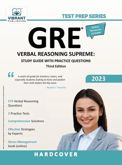 GRE Verbal Reasoning Supreme: Study Guide with Practice Questions - Hardcover