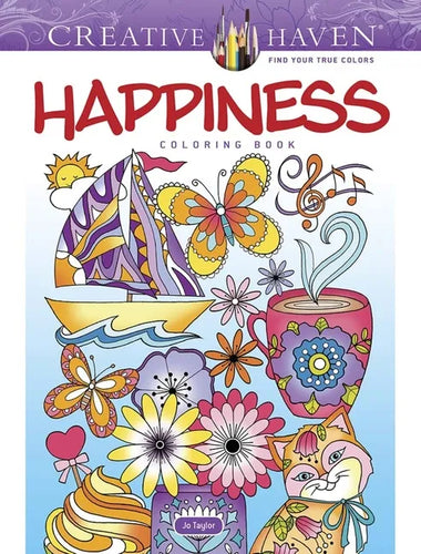 Creative Haven Happiness Coloring Book - Paperback