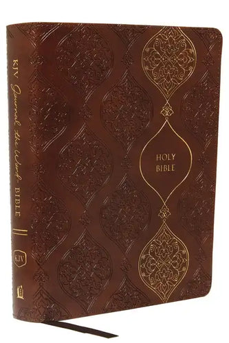KJV, Journal the Word Bible, Imitation Leather, Brown, Red Letter Edition, Comfort Print: Reflect, Journal, or Create Art Next to Your Favorite Verses - Imitation Leather