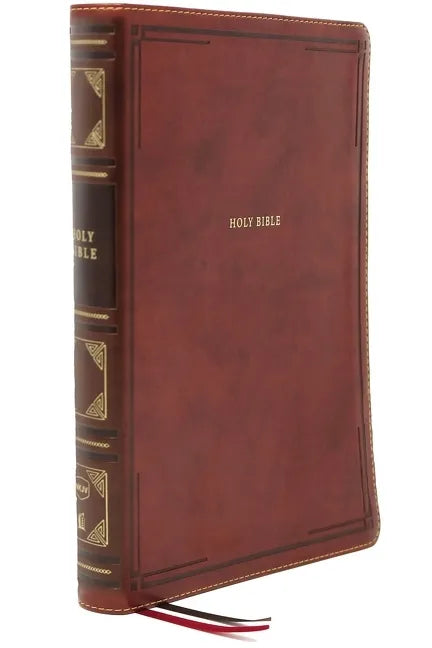 Nkjv, Reference Bible, Center-Column Giant Print, Leathersoft, Brown, Red Letter Edition, Comfort Print: Holy Bible, New King James Version - Imitation Leather