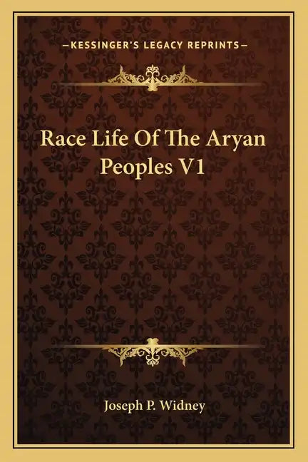 Race Life of the Aryan Peoples V1 - Paperback