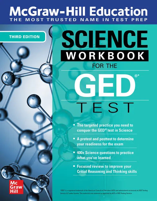 McGraw-Hill Education Science Workbook for the GED Test, Third Edition - Paperback