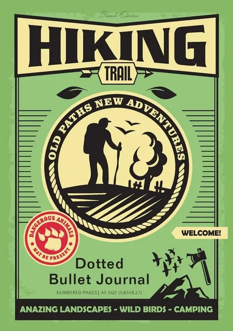 Dotted Bullet Journal: Medium A5 - 5.83X8.27 (Hiking Trail) - Paperback