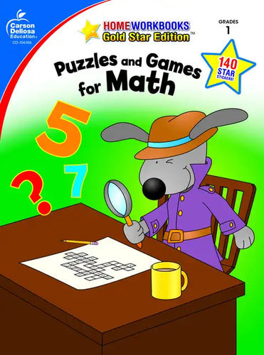 Puzzles and Games for Math, Grade 1: Gold Star Edition Volume 14 - Paperback