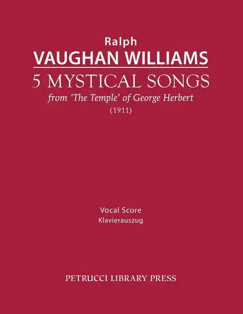 5 Mystical Songs: Vocal score - Paperback