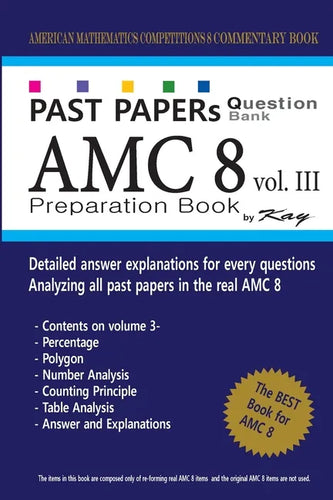 Past Papers Question Bank AMC8 [volume 3]: amc8 math preparation book - Paperback