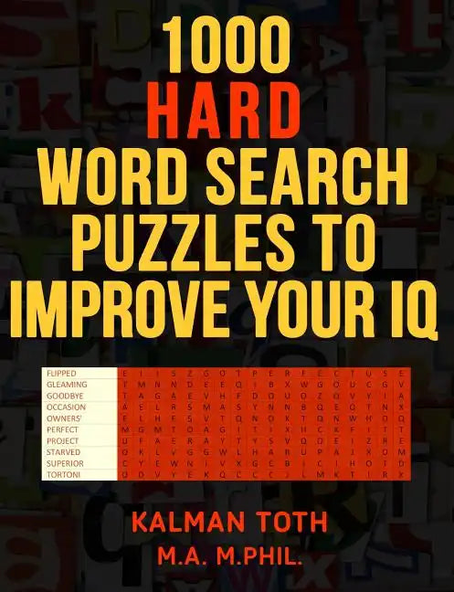 1000 Hard Word Search Puzzles to Improve Your IQ - Paperback
