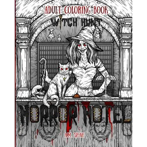 Adult Coloring Book Horror Hotel: Witch Hunt - Paperback