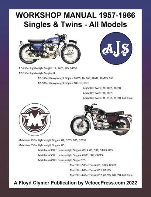 Ajs & Matchless 1957-1966 Workshop Manual All Models - Singles & Twins - Paperback