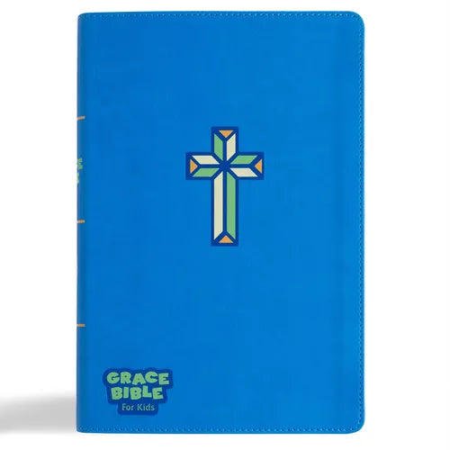 CSB Grace Bible for Kids, Blue Leathertouch (Dyslexia Friendly) - Imitation Leather