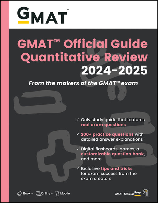 GMAT Official Guide Quantitative Review 2024-2025: Book + Online Question Bank - Paperback