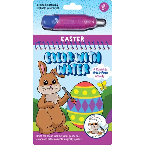 Color with Water - Easter (Includes Mess Free Water Pen) - Hardcover