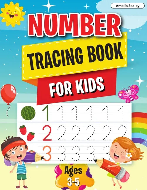 Number Tracing Book: Learn the Numbers, Number Tracing Book for Preschoolers & Kindergarten Kids Ages 3-5 - Paperback