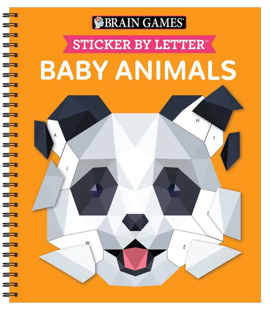 Brain Games - Sticker by Letter: Baby Animals - Spiral