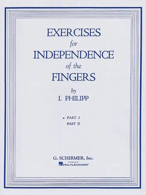 Isidor Phillip - Exercises for Independence of Fingers - Book 1: Piano Technique - Paperback