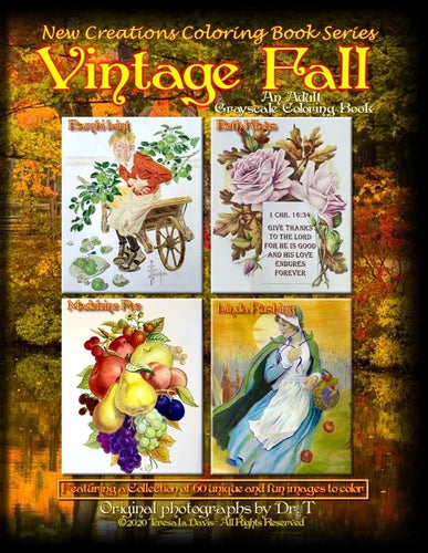 New Creations Coloring Book Series: Vintage Fall - Paperback