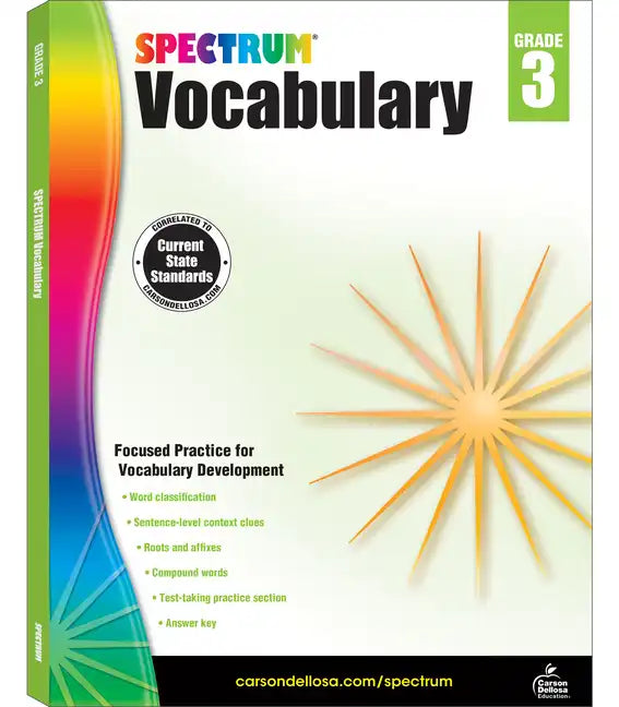 Spectrum Vocabulary, Grade 3: Volume 85 - Paperback