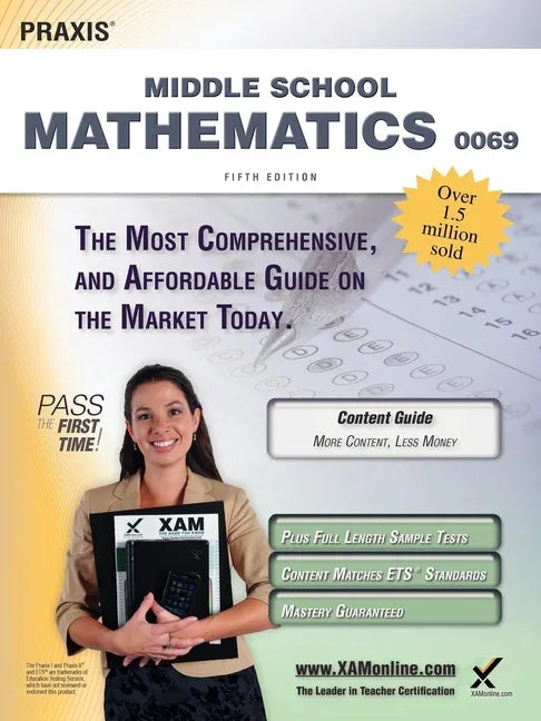 Praxis II Middle School Mathematics 0069 Teacher Certification Study Guide Test Prep - Paperback