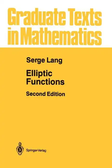 Elliptic Functions - Paperback