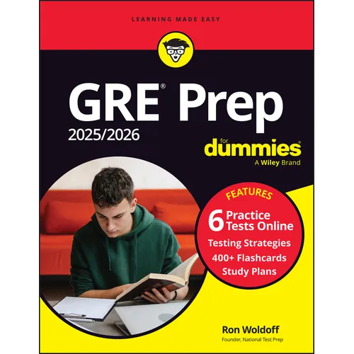 GRE Prep 2025/2026 for Dummies (+6 Practice Tests & 400+ Flashcards Online) - Paperback
