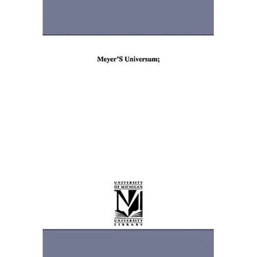 Meyer'S Universum; - Paperback