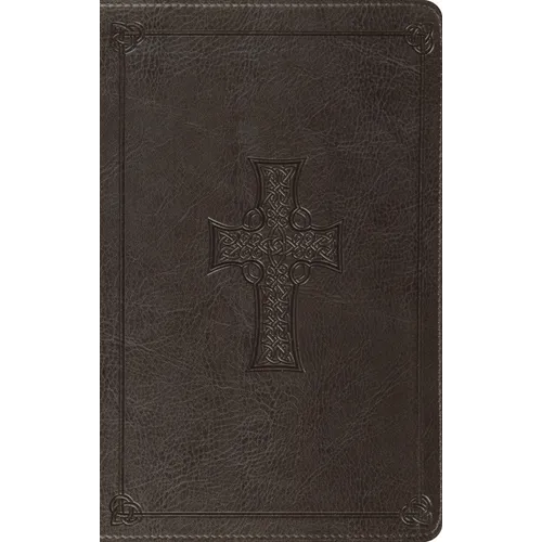 ESV Value Thinline Bible (Trutone, Charcoal, Celtic Cross Design) - Imitation Leather