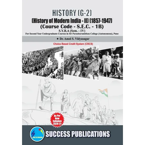 History of Modern India - II (1857-1947) (G-2)(S.Y.B.A, S.P. College, Sem.-IV) - Paperback