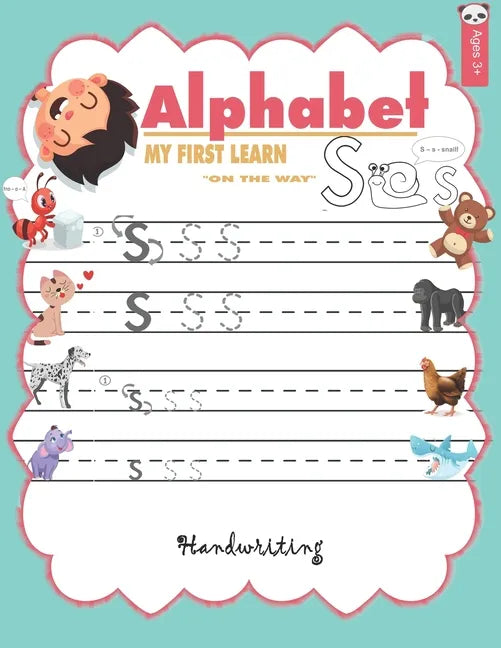 ALPHABET MY FIRST LEARN handwriting: abc books for kindergarten reading and writing for kids a to z Ages 3+ - Paperback