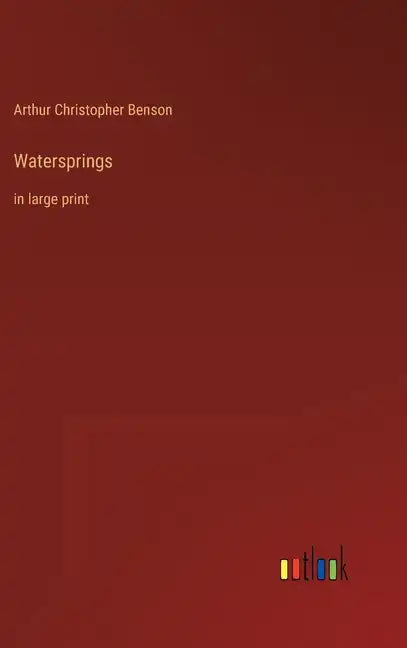 Watersprings: in large print - Hardcover