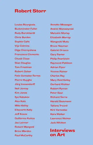 Interviews on Art: By Robert Storr - Hardcover