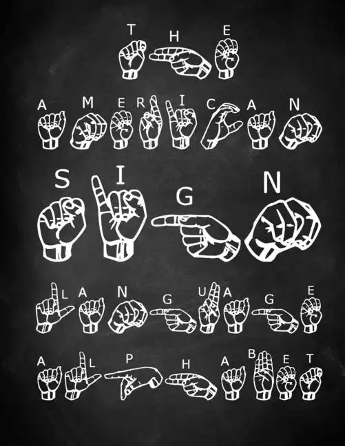 ASL American Sign Language: Alphabet Book For Beginners: For All Ages - Hand Signs - Paperback