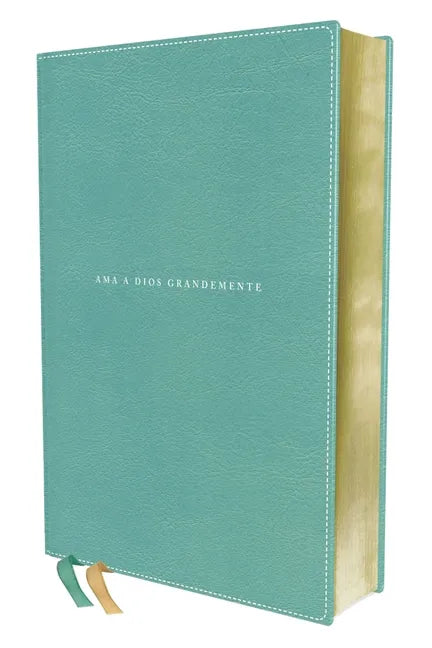 Nbla, Santa Biblia, AMA a Dios Grandemente, Interior a Cuatro Colores, Leathersoft, Turquesa, Comfort Print - Leather
