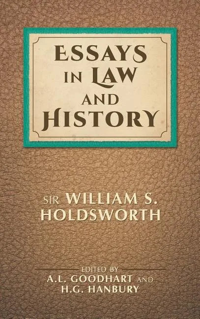 Essays in Law and History - Hardcover
