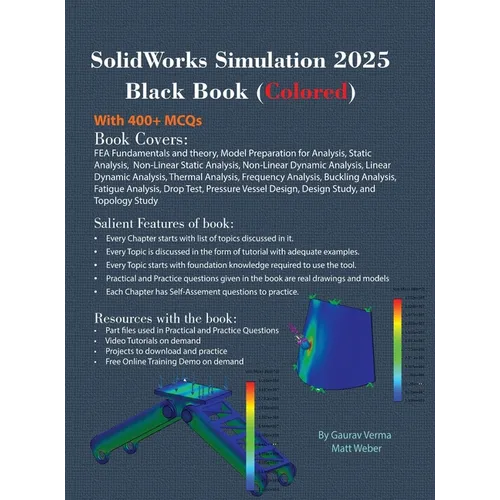 SolidWorks Simulation 2025 Black Book - Hardcover