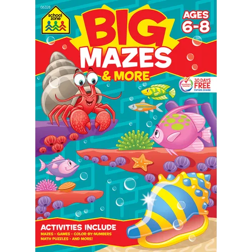 School Zone Big Mazes & More Workbook - Paperback