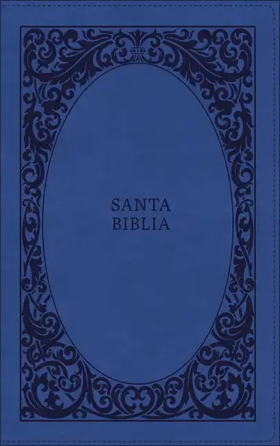 Biblia Reina-Valera 1960, Tierra Santa, Ultrafina Letra Grande, Leathersoft, Azul, Con Cierre - Imitation Leather