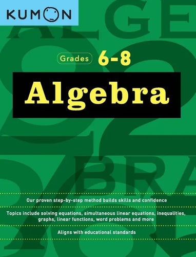 Kumon Grades 6-8 Algebra - Paperback